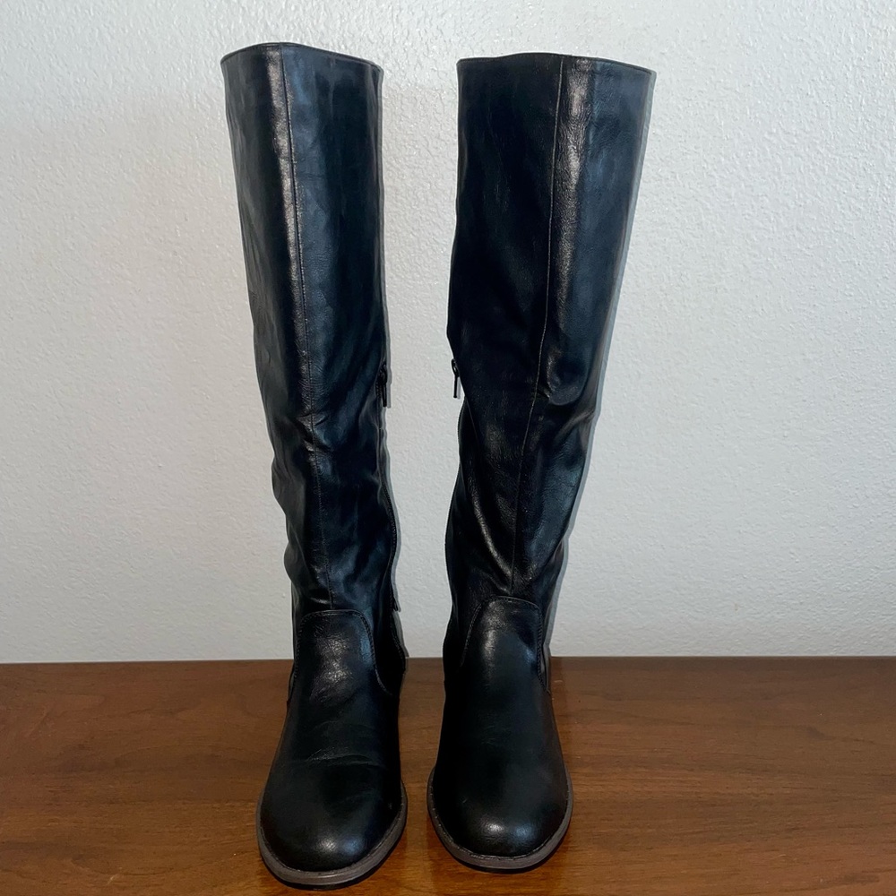 Bamboo Montage Black Riding Boots Women’s size 8 New in Box